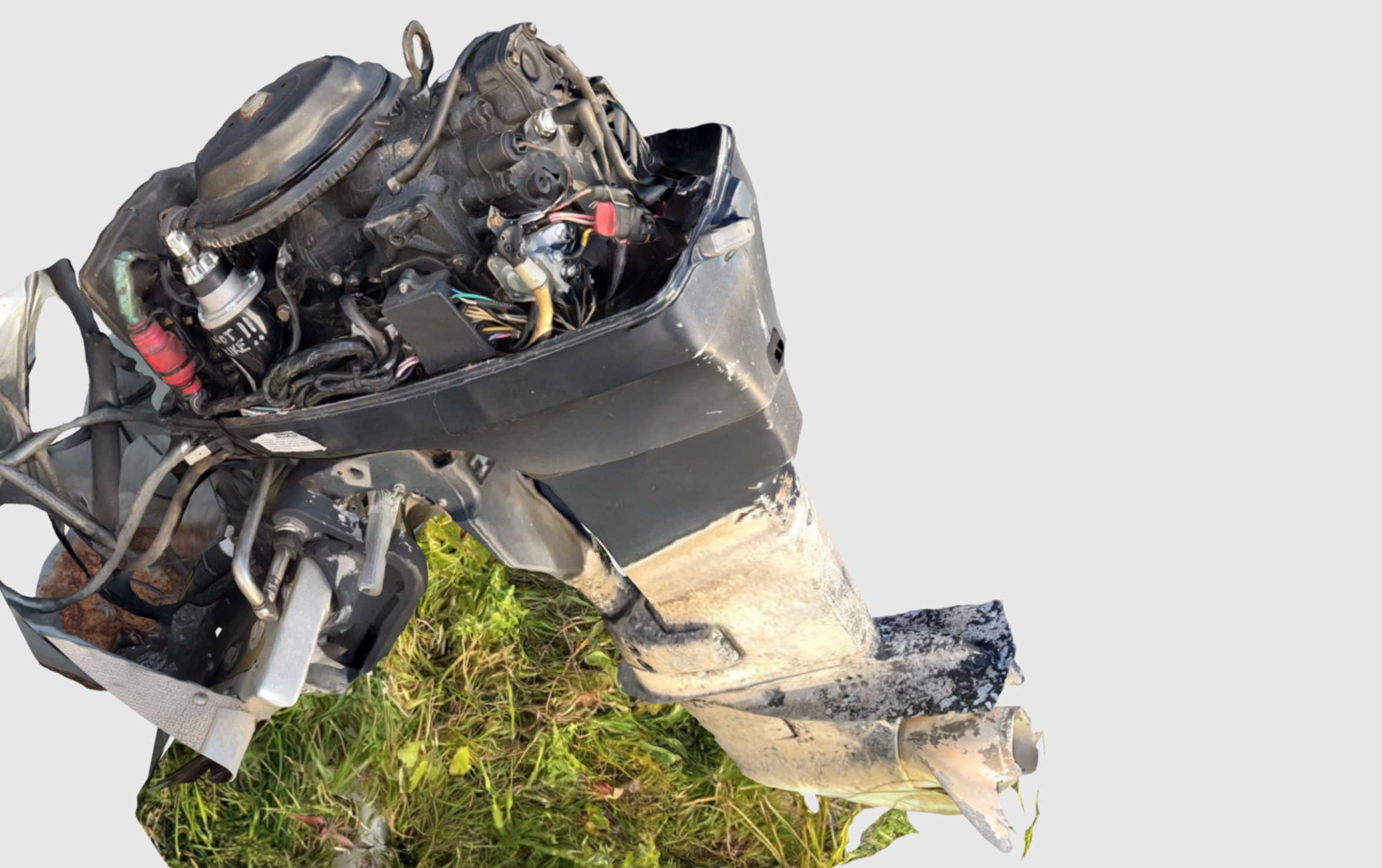 Photogrammetry generated 3D Model of an outboard motor for Immersive Experiences