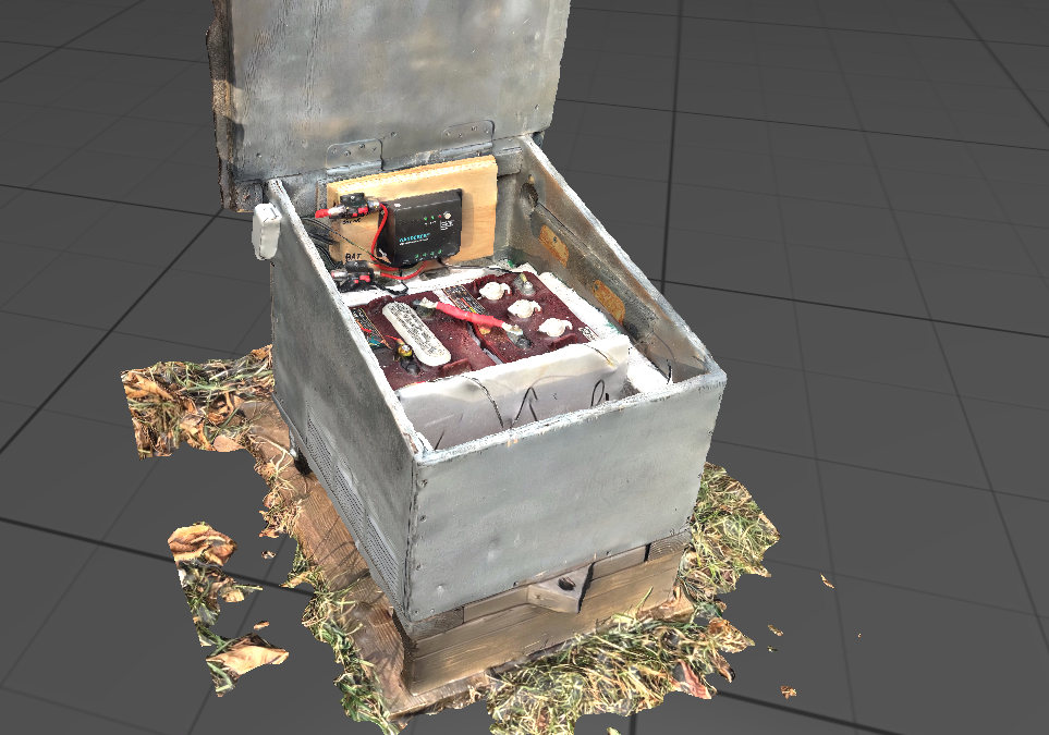 Photogrammetry scan of solar battery box